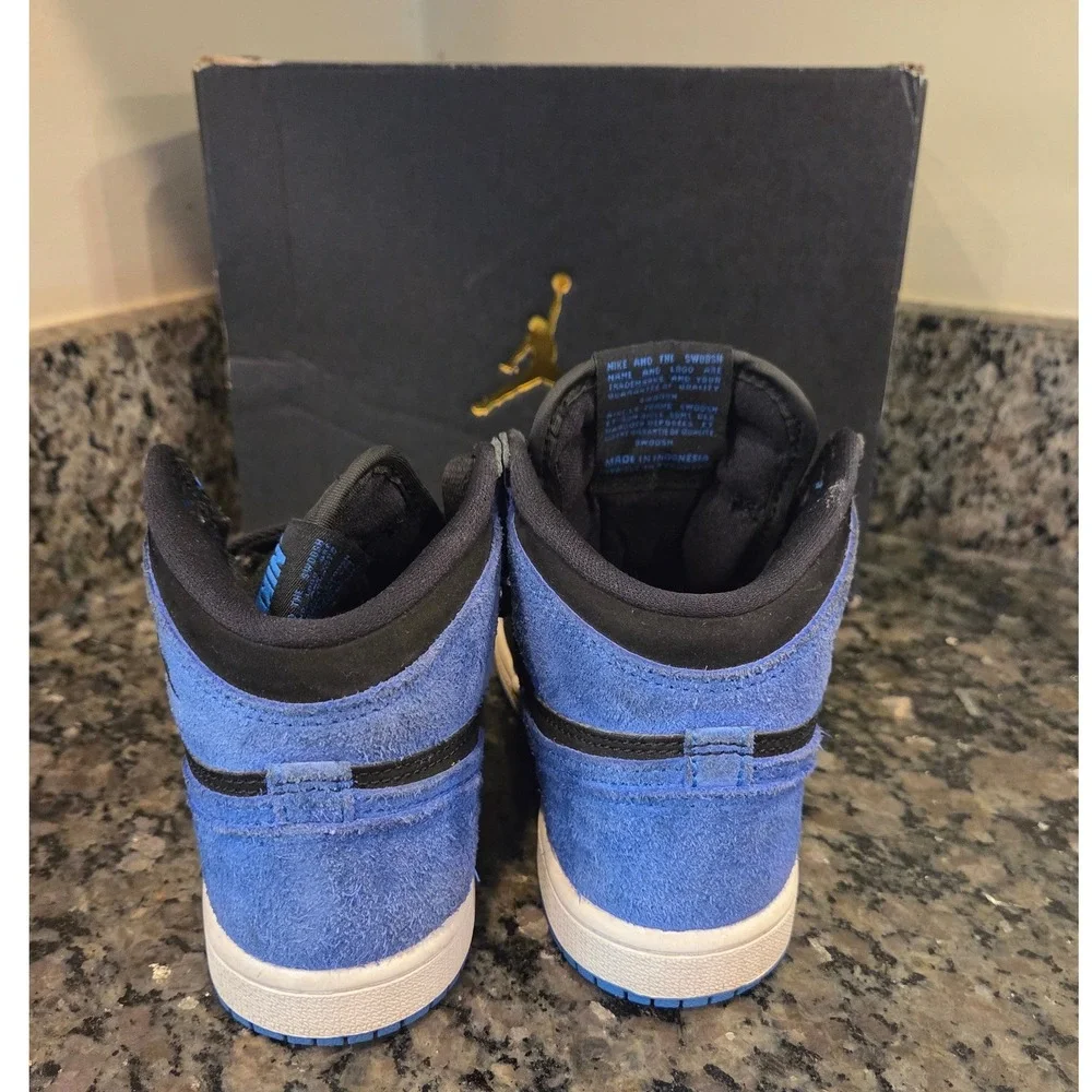 Jordan 1 Retro High OG Royal Reimagined Kids Black Blue Suede FD1412-042 13C